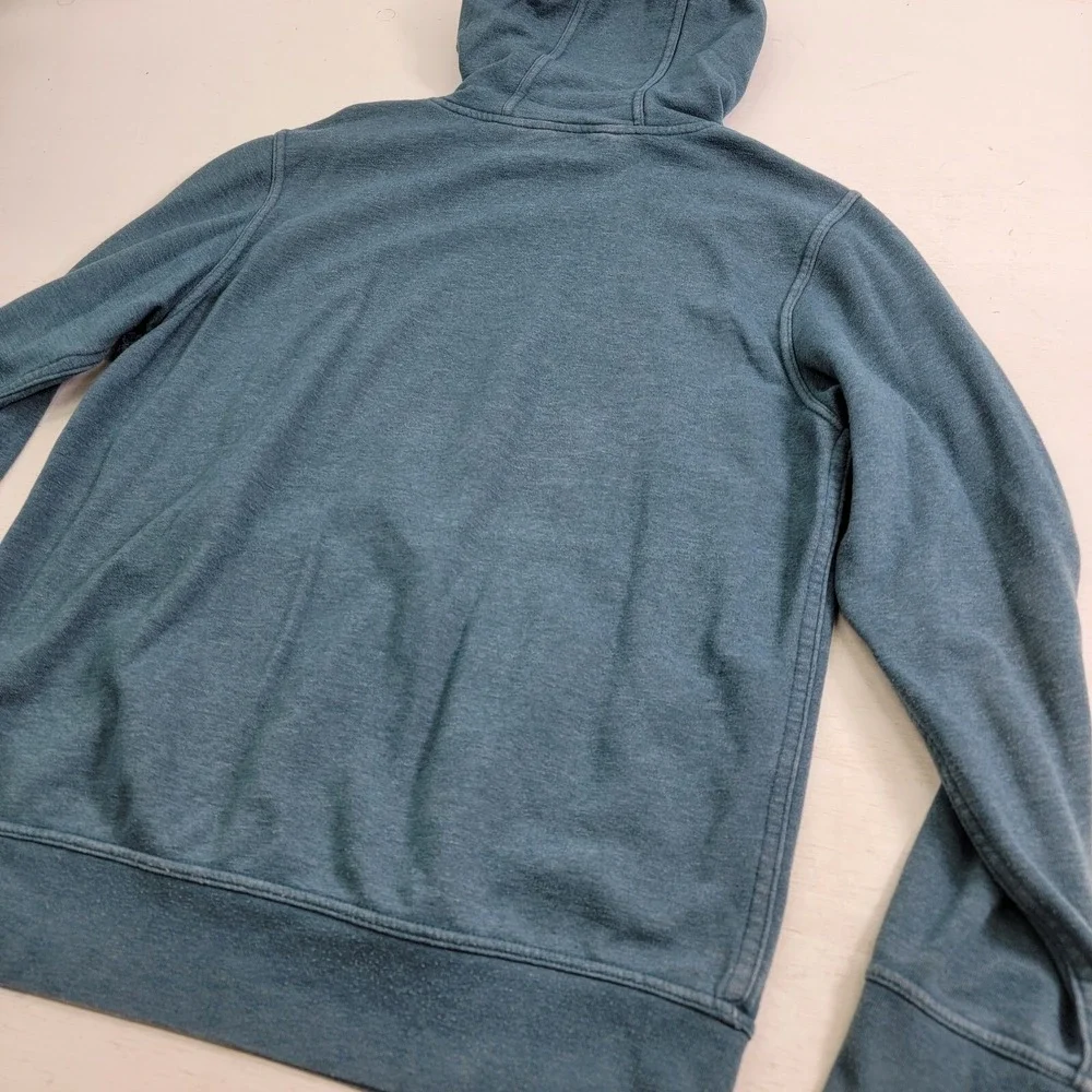 The North Face Distressed Pullover Hoodie Sweatshirt Camp‎ Mens Sz L Faded Blue